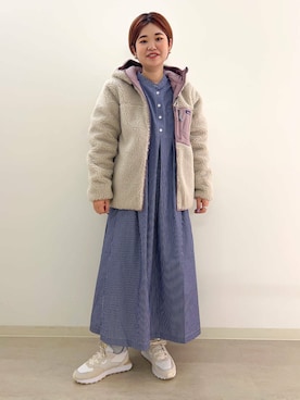 「アイテム（その他アウター、パープル系）」を使った、hara_chanさん（レディース・156cm）の秋コーディネート