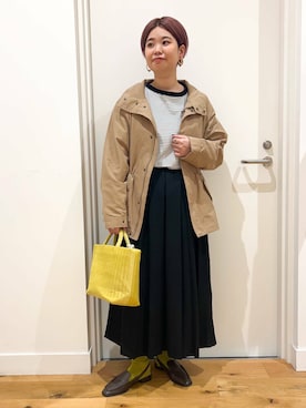 「アイテム（マウンテンパーカー）」を使った、hara_chanさん（レディース・156cm）の秋コーディネート