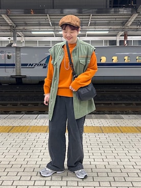 「アイテム（トップス）」を使った、hara_chanさん（レディース・156cm）の秋コーディネート