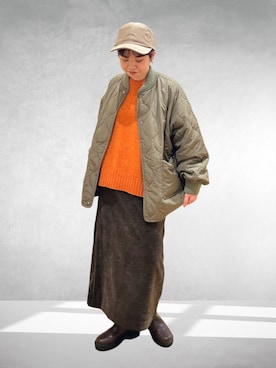 「アイテム（ブルゾン）」を使った、hara_chanさん（レディース・156cm）の秋コーディネート