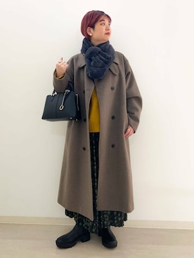 「URBAN RESEARCH DOORS（アーバンリサーチドアーズ）のタートルネックニット（ニット/セーター）」を使った、hara_chanさん（レディース・156cm）の冬コーディネート