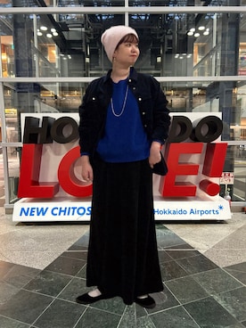 「アイテム（ニット/セーター）」を使った、hara_chanさん（レディース・156cm）の秋コーディネート