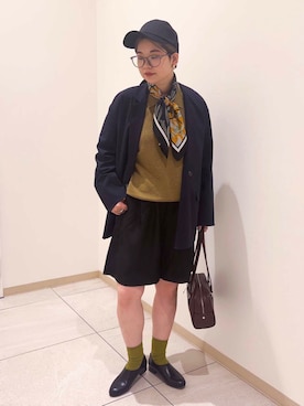 「アイテム（セットアップ）」を使った、hara_chanさん（レディース・156cm）の秋コーディネート