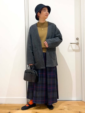 「アイテム（バングル/リストバンド）」を使った、hara_chanさん（レディース・156cm）の秋コーディネート