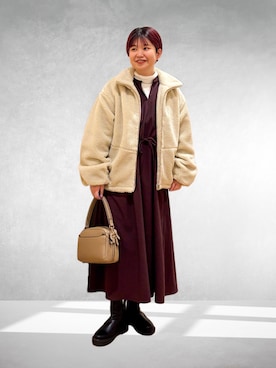 「アイテム（バッグ）」を使った、hara_chanさん（レディース・156cm）の冬コーディネート