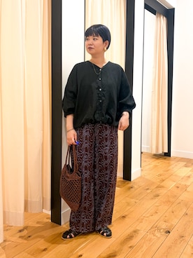 「SMELLY（スメリー）のステンレススクリューチェーンネックレス（ネックレス、ゴールド系）」を使った、hara_styleさん（レディース・156cm）の春コーディネート