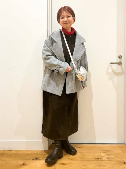 セール】ウールライクツイルシャツワンピース（ワンピース）｜URBAN