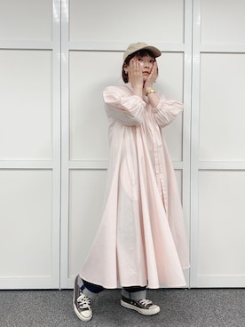 「Scye（サイ）のアイテム（帽子）」を使った、ayacaさん（レディース・156cm）の春コーディネート