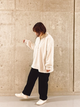 「トレンドファッション」｜「アイテム（スニーカー）」を使った、ayacaさん（レディース・156cm）の冬コーディネート