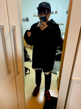 「antiqua（アンティカ）のアイテム（ブルゾン）」を使った、meiさん（レディース・153cm）の冬コーディネート
