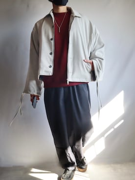 「ワインレッド」｜「アイテム（ブルゾン）」を使った、とも［田舎者の日常］さん（メンズ・169cm）の冬コーディネート
