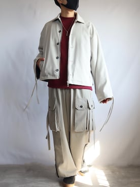 「ワインレッド」｜「アイテム（ブルゾン）」を使った、とも［田舎者の日常］さん（メンズ・169cm）の春コーディネート
