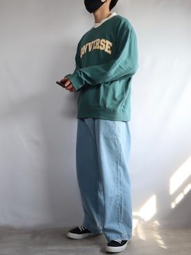 「CONVERSE（コンバース）のアイテム（スウェット）」を使った、とも［田舎者の日常］さん（メンズ・169cm）の春コーディネート