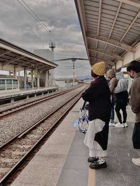 「SOU･SOU（ソウ・ソウ）のアイテム（バッグ）」を使った、Nikoooさん（レディース・160cm）の冬コーディネート