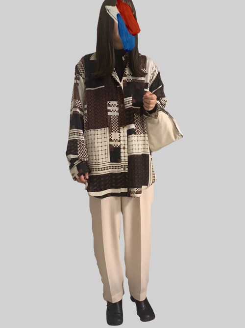 6（ロク）の「＜6(ROKU)＞PATTERN BLOCK SHIRT/シャツ（シャツ