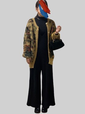 「LILY BROWN（リリーブラウン）のアイテム（オールインワン・サロペット）」を使った、uさん（レディース・162cm）の冬コーディネート