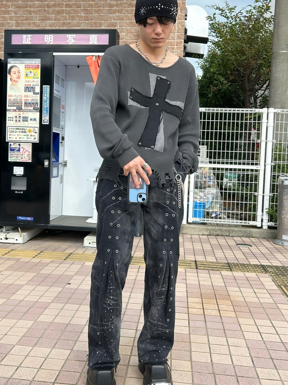 GRANCY】Crazy Design Skinny Flare Denim Pants / クレイジーデザイン