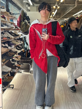 「アイテム（スウェットパンツ）」を使った、fmfm1209さん（メンズ・176cm・20代）の秋コーディネート