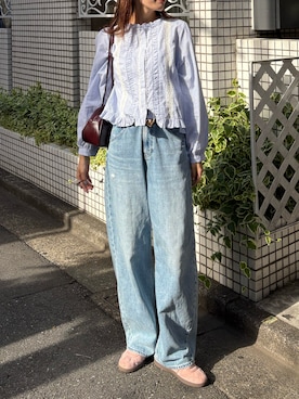 「BONLECILL Marche（ボンルシールマルシェ）のアイテム」を使った、hinanoさん（レディース・163cm）の春コーディネート