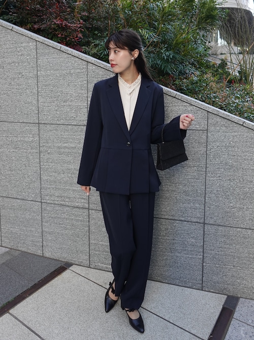 BONLECILL noir】＜2点セット＞ボックスプリーツペプラムジャケット