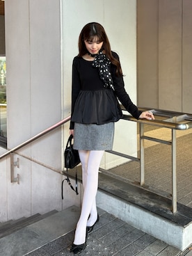 「Heather（ヘザー）のアイテム」を使った、hinanoさん（レディース・163cm）の秋コーディネート