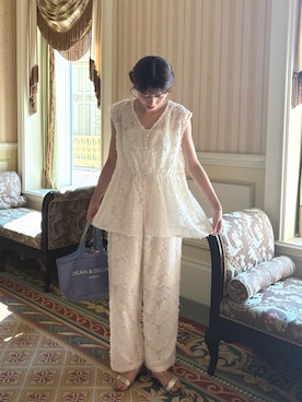 「アイテム（セットアップ）」を使った、hinanoさん（レディース・163cm）の夏コーディネート