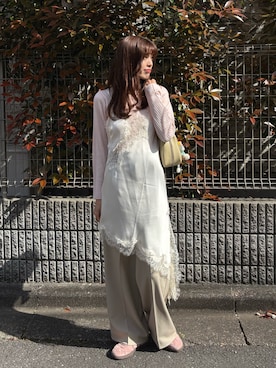 「BONLECILL（ボンルシール）のアイテム」を使った、hinanoさん（レディース・163cm）の春コーディネート