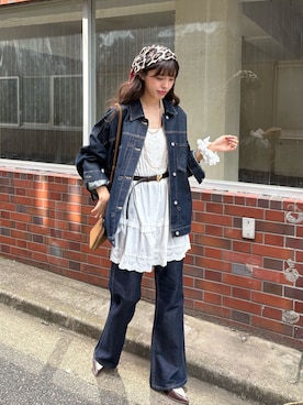 「アイテム（財布/小物、ブラウン系）」を使った、hinanoさん（レディース・163cm）の秋コーディネート