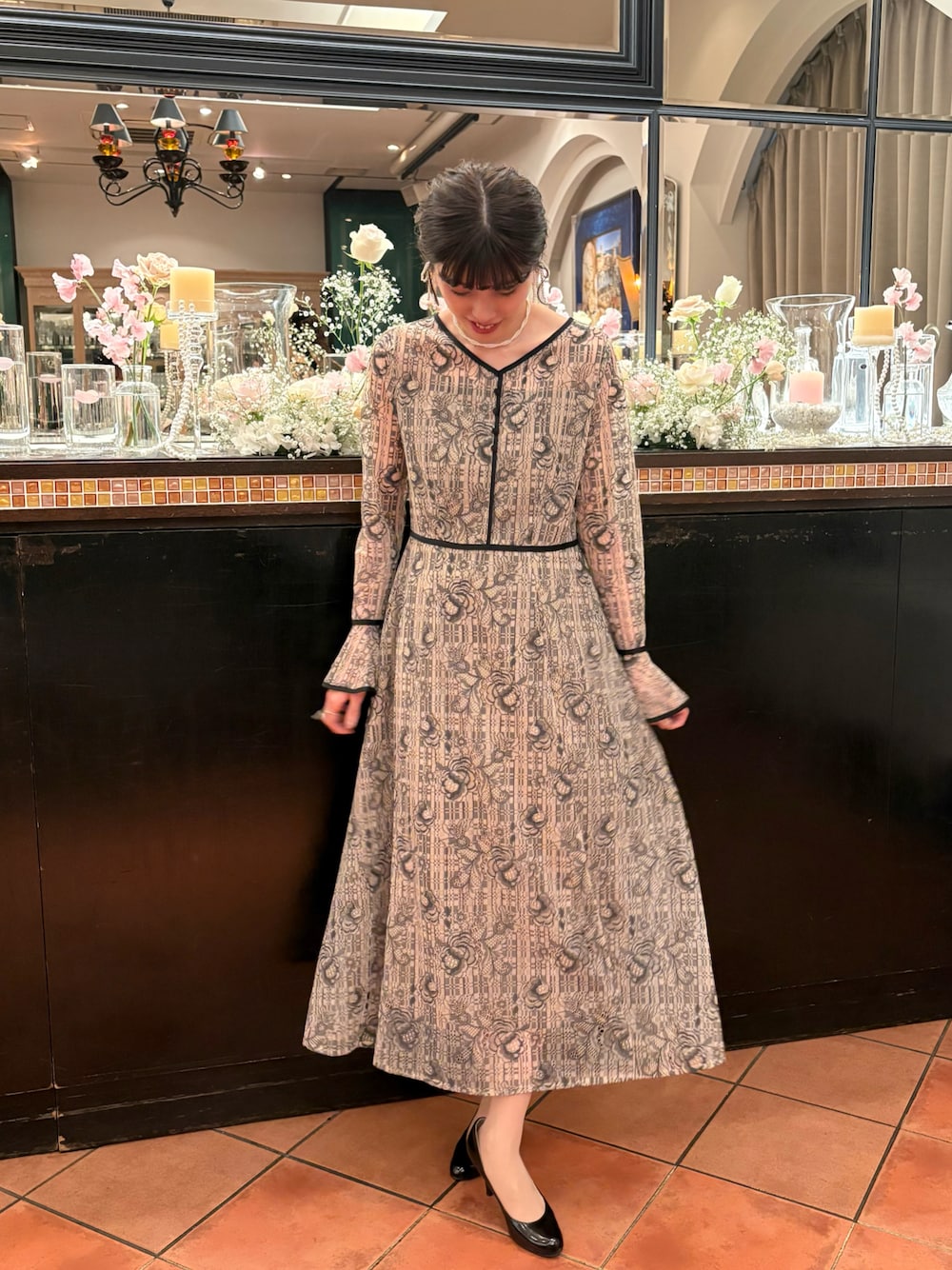 BONLECILL noir ドレス セール】【BONLECILL noir】2wayチェック柄Wリボンドレス