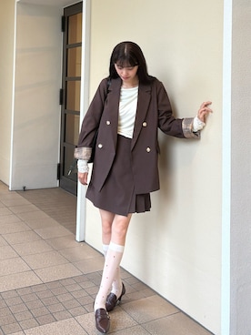 「アイテム（パンプス）」を使った、hinanoさん（レディース・163cm）の秋コーディネート