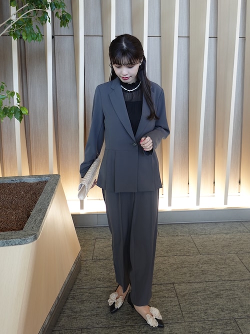 BONLECILL noir】＜2点セット＞ボックスプリーツペプラムジャケット