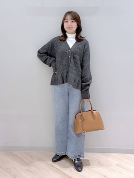 「アイテム（ローファー）」を使った、ぽんちゃんさん（レディース・152cm・20代）の冬コーディネート