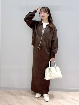 「GLOBAL WORK（グローバルワーク）のアイテム（ワンピース）」を使った、ぽんちゃんさん（レディース・152cm）の秋コーディネート