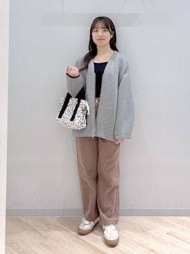 「GLOBAL WORK（グローバルワーク）のアイテム（タンクトップ）」を使った、ぽんちゃんさん（レディース・152cm）の秋コーディネート