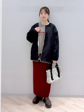 「GLOBAL WORK（グローバルワーク）のアイテム（ブルゾン）」を使った、ぽんちゃんさん（レディース・152cm）の冬コーディネート