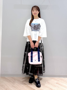「アイテム（ローファー）」を使った、ぽんちゃんさん（レディース・152cm・20代）の夏コーディネート