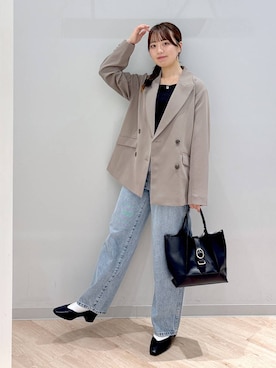 「GLOBAL WORK（グローバルワーク）のアイテム」を使った、ぽんちゃんさん（レディース・152cm）の秋コーディネート