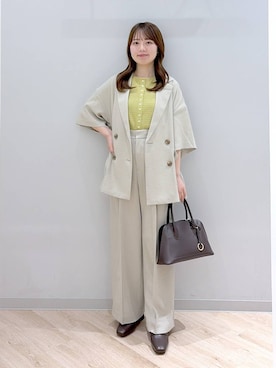 「GLOBAL WORK（グローバルワーク）のアイテム（ジャケット/アウター）」を使った、ぽんちゃんさん（レディース・152cm）の春コーディネート