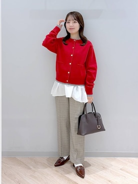 「GLOBAL WORK（グローバルワーク）のアイテム（トップス）」を使った、ぽんちゃんさん（レディース・152cm）の春コーディネート