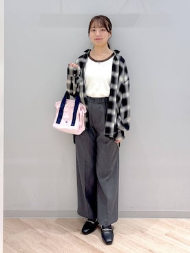 「アイテム（ローファー）」を使った、ぽんちゃんさん（レディース・152cm・20代）の秋コーディネート