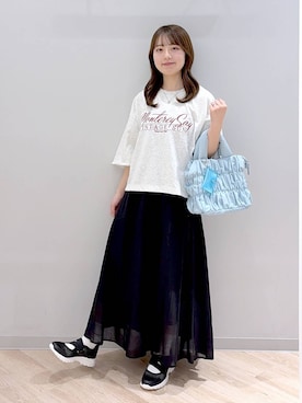 「GLOBAL WORK（グローバルワーク）のアイテム（スウェット）」を使った、ぽんちゃんさん（レディース・152cm）の春コーディネート