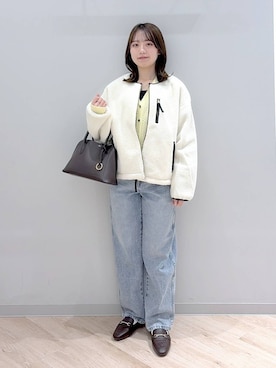 「アイテム（カーディガン/ボレロ）」を使った、ぽんちゃんさん（レディース・152cm・20代）の冬コーディネート