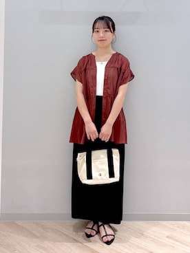「アイテム（タンクトップ）」を使った、ぽんちゃんさん（レディース・152cm・20代）の夏コーディネート