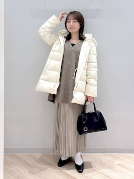 「アイテム（ダウンジャケット/コート）」を使った、ぽんちゃんさん（レディース・152cm・20代）の秋コーディネート