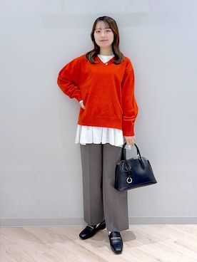 「GLOBAL WORK（グローバルワーク）のアイテム（パンツ）」を使った、ぽんちゃんさん（レディース・152cm）の春コーディネート