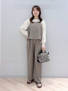 「GLOBAL WORK（グローバルワーク）のアイテム（ワンピース/ドレス）」を使った、ぽんちゃんさん（レディース・152cm）の春コーディネート