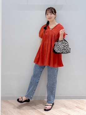 「アイテム（タンクトップ）」を使った、ぽんちゃんさん（レディース・152cm・20代）の夏コーディネート
