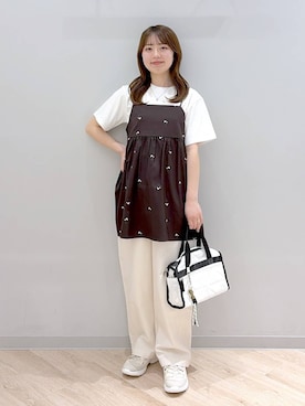 「アイテム（その他トップス）」を使った、ぽんちゃんさん（レディース・152cm）の春コーディネート