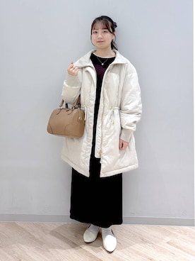 「アイテム（ダウンジャケット/コート）」を使った、ぽんちゃんさん（レディース・152cm・20代）の秋コーディネート