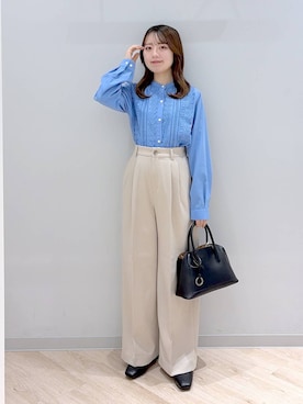 「GLOBAL WORK（グローバルワーク）のアイテム（パンツ）」を使った、ぽんちゃんさん（レディース・152cm）の春コーディネート